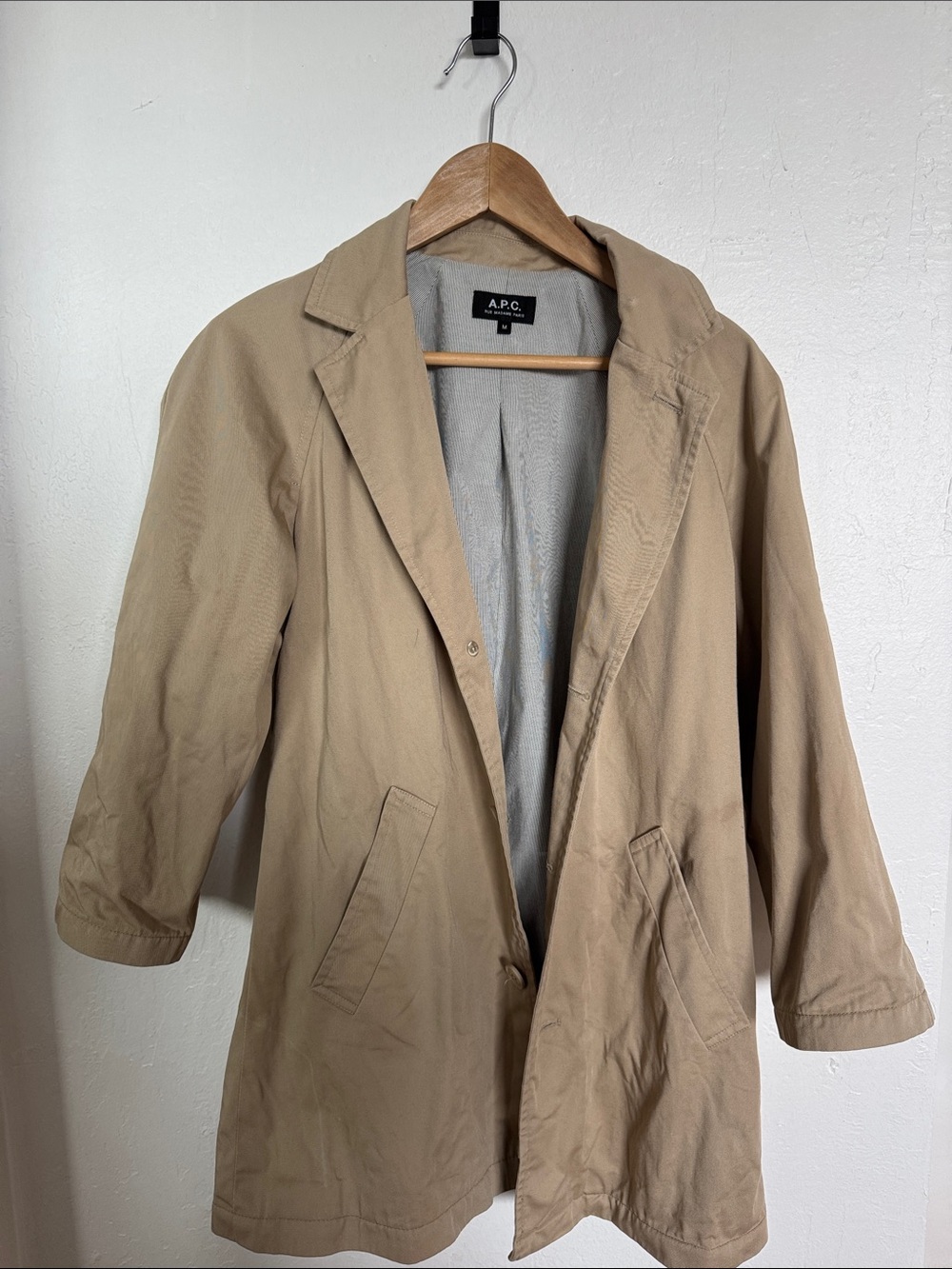 A.P.C. Beige Lightweight Trench Coat